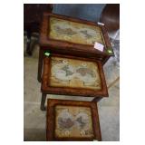 Stacking tables, three part world map design with