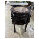 Oriental marble inset tables 19" round floral