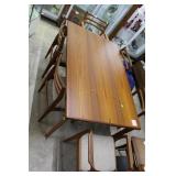 KD Furniture Teak dining room table with two