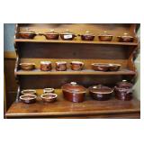 18 pcs  Hull & McCoy brown bean