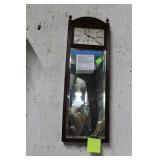 Wall clock-mirror Contemporary styling,bevel