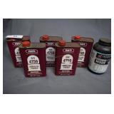 Seven tins smokeless powder: 5x IMR 4759 (half