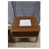 Lane MCM  double drawer end table with