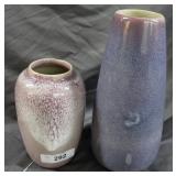 Two Royal Haeger vases in purple & pink