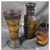 Three Royal Haegar vases - Earth wrap