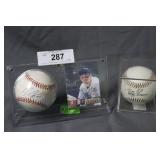 Two Autographed baseballs: Craig Biggio