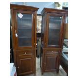 2X- Medical style Cherry finish cabs.w/ ribbed