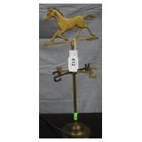 Brass Horse weathervane, 16.50"h., works