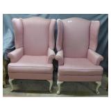 Tall back wing chairsDesert rose finish,formal