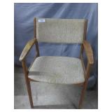 MCM teak arm chairTweed material back & pad
