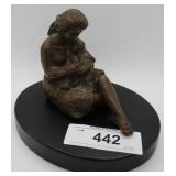 Petite Cast metal figure of mother embracing