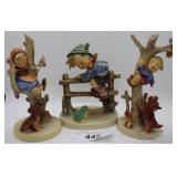 Three Hummel figures: Retreat to Safety, &
