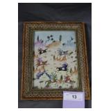 Inlaid HP Framed polo match on resin