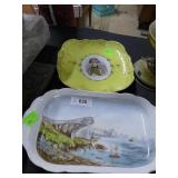 Porcelain serving dishes , hand painted