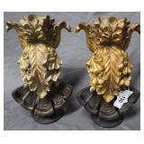 Contemporary wall mount wood carved candle