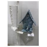 Two abstract Royal Haeger vases: Triangle & Bird