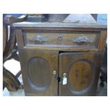 Small pine wash standEarly candle stand back,28