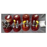 Four Lee die sets: .357, 30/40, .454, & .243