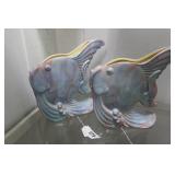 Two Royal Haeger Fish vases