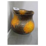 Royal Haeger spatterware orange mid century vase