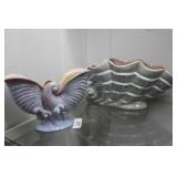 Royal Haeger shell vase & Shell cornucopia vase