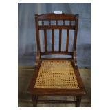 Single side chair Eastlake walnut two-part