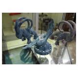 Royal Haegar: 2 Ram figures & Cloud blue bird