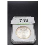 1881 Morgan silver dollar slabbed & graded PCI MS6