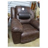 Brown Faux leather recliner, nice condition
