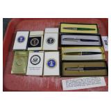 Presidential ephemera - Cigerettes & pens Reagan,