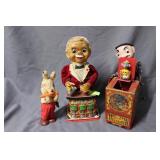 Three technical toys - Bar Charlie, bunny with