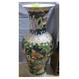 Oriental themed floor vase