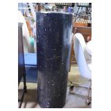 Black Marble cylinder plant stand, 14"dia.x 42"h.