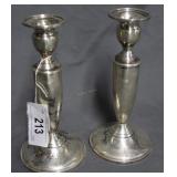 pair weighted Towle sterling candlesticks