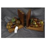 Lucite grape book ends