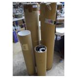 Four tubes of train, beer & advertising rolled