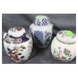 There petite Ginger jars