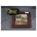 Petite abstract wood block sheep & contemporary