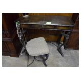 Ornate writing desk, cast winged lady