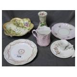 HP porcelain incl. hat pin holder, shaving mug &