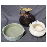 Three pcs porcelain - Fleur De lys portrait