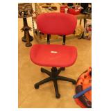 pink rolling office chair