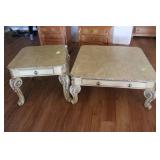 Contemporary single drawer end table & cpffee tabl