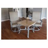 Rough edged side table 26.75" x 26.75" x 24.5" & p