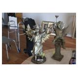 Two complimentary resin Angel figures approx 16"/1