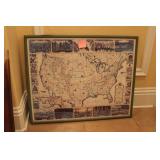 US Framed print 31" x 25"