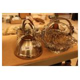 Silver-plate, Grape wire baskets, & teapot