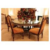 Contemporary octagonal entrance Table with inlaid