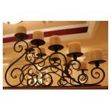 Five light wrought metal candle holders 2
