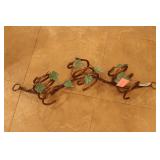 Copper 3 bottle wine rack 30.5" x 10"